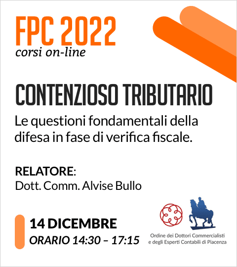 Webinar - Contenzioso tributario