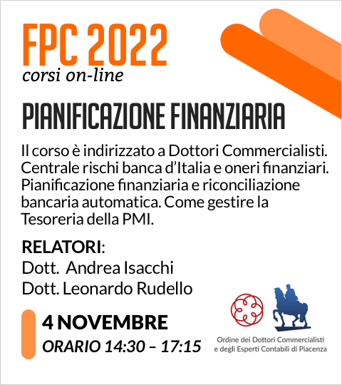 Webinar - Pianificazione finanziaria