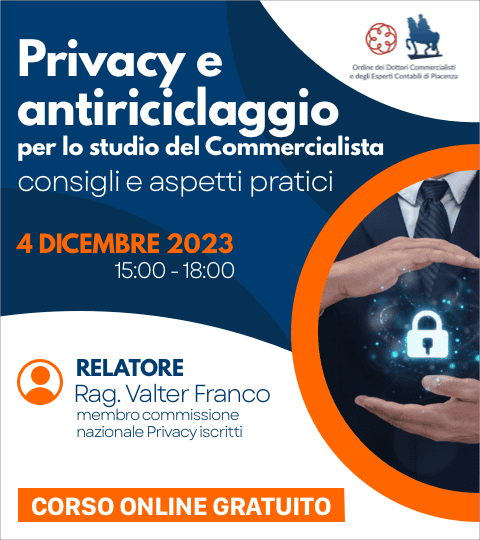 Webinar - Privacy e Antiriciclaggio