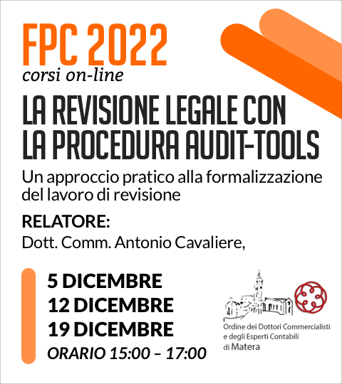 Webinar - La revisione legale con la procedura Audit-Tools